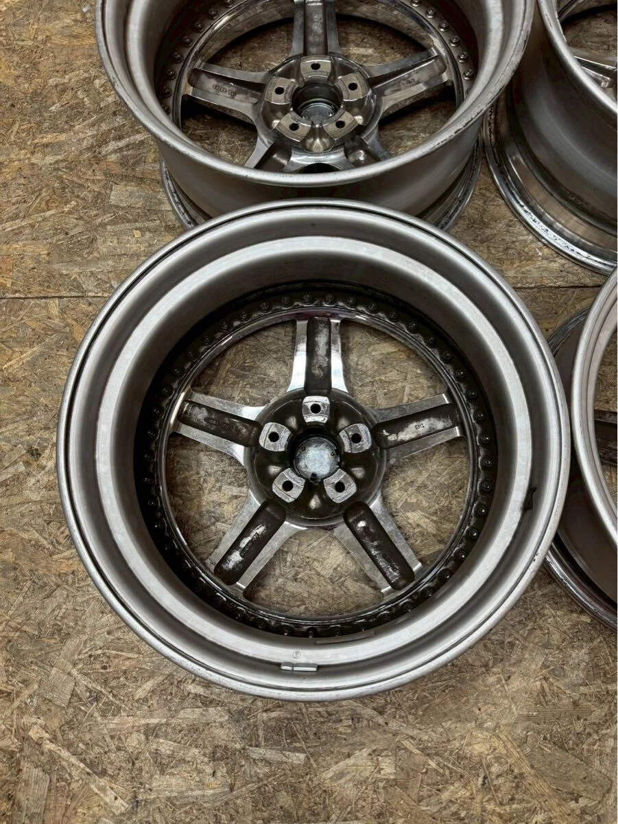 JDM Rare WORK EQUIP 19x8.5+40 R 9.5+39 O 5x114.3 Front BBKF - Image 7