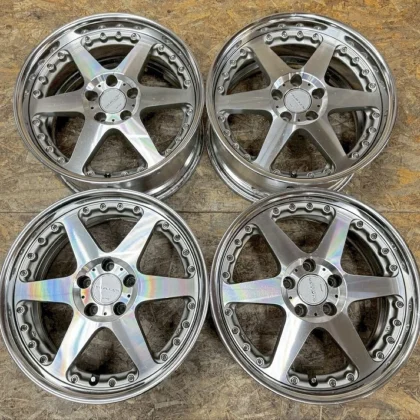 JDM Rare AME Sharen 188.5J+38 9.5J+45 PCD114.3 5-hole 5H deep rims for No Tires