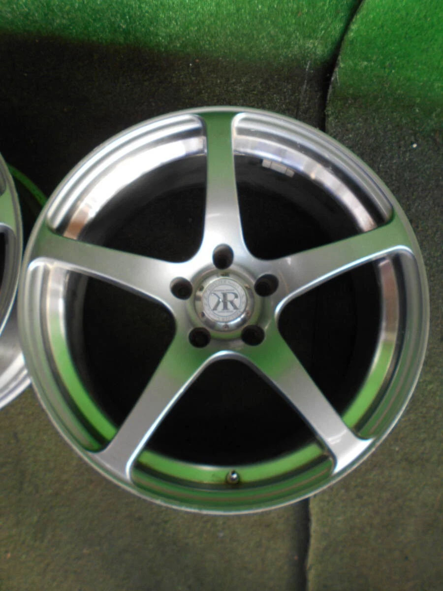 JDM Discontinued Yokohama KREUZER SERIES V Black Aluminum Wheels 2-Boo No Tires - Image 3