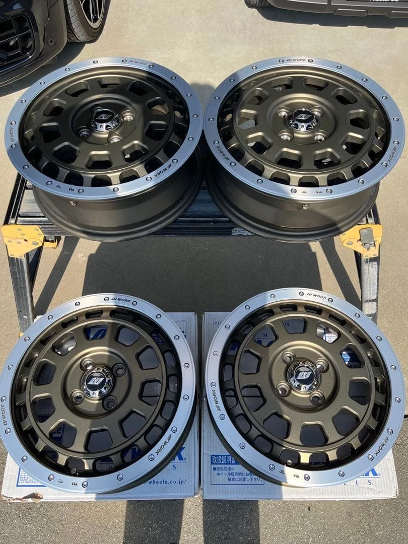 JDM WORK CRAG T-GRABIC 15-inch 4-Book Ashed Titanium No Tires