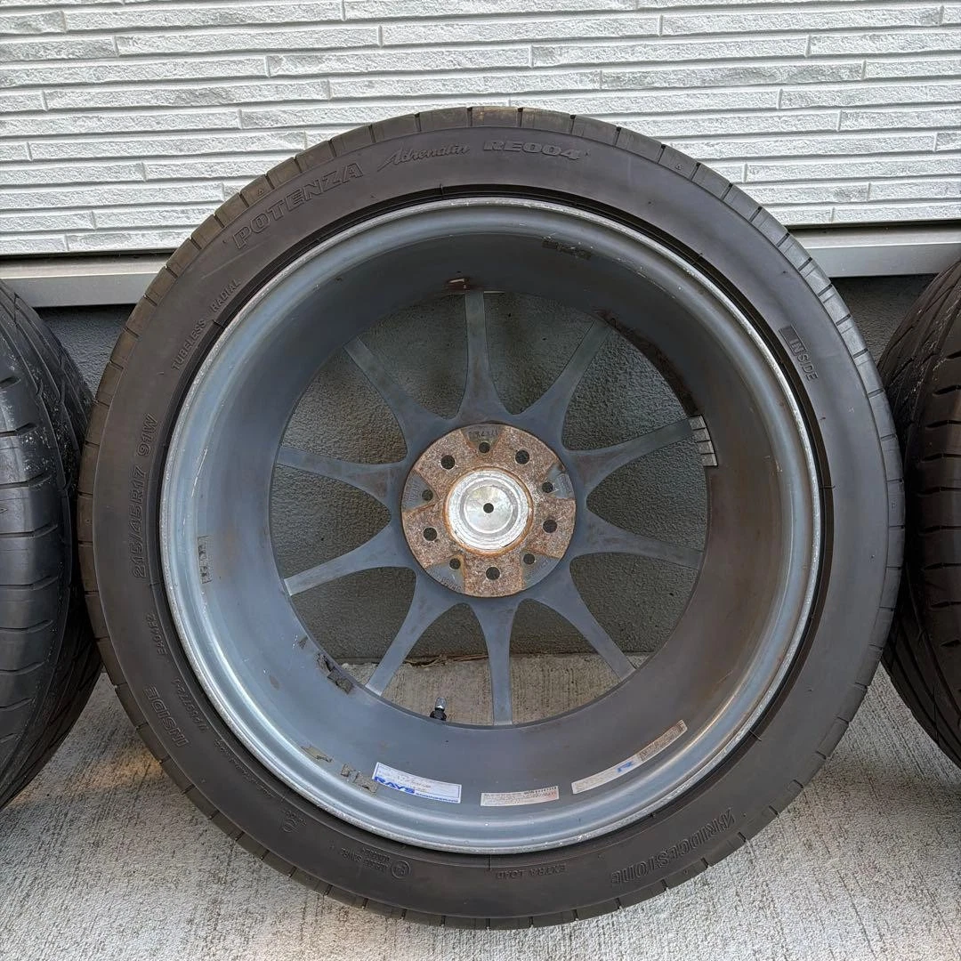 JDM Potenza RAYS CE28NF tires 5-lug for Integra etc. No Tires - Image 7