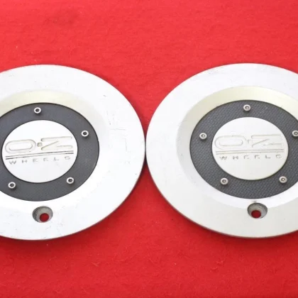 JDM 2 OZ Racing Aftermarket Used Wheel Center Plates Center Covers Emb No Tires