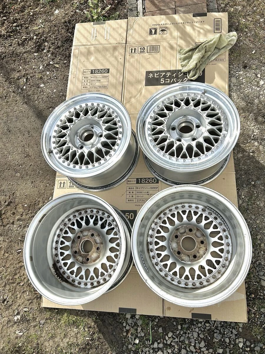 JDM BBS RS 322 4Book 8J +42 114.3 5-lug 60mm hub diameter 16-inch BBS No Tires - Image 7