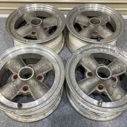 JDM Rare Watanabe 4-spoke wheel set 136J +20 PCD114.3 4-hole for older No Tires