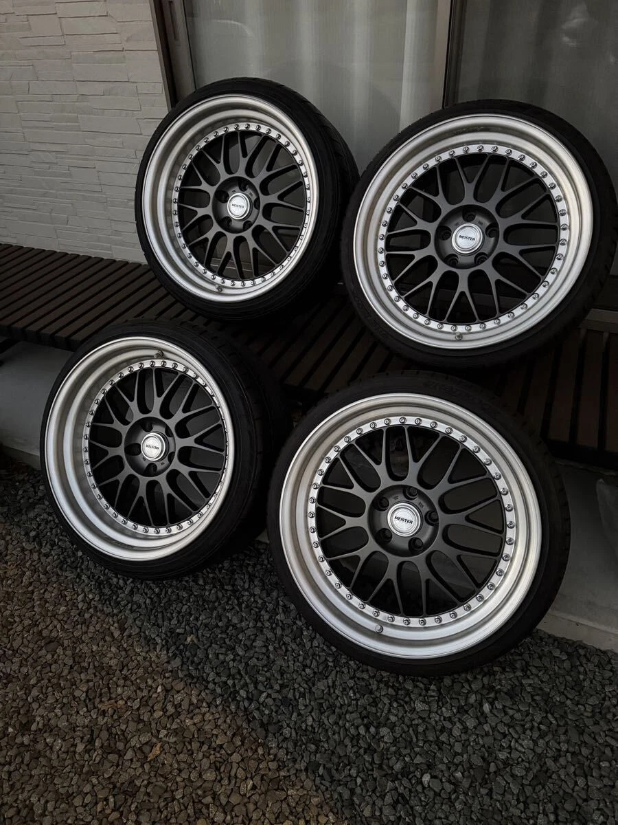 JDM Work Meister M1 199j+25 10j+25 wheels with different front and rea No Tires