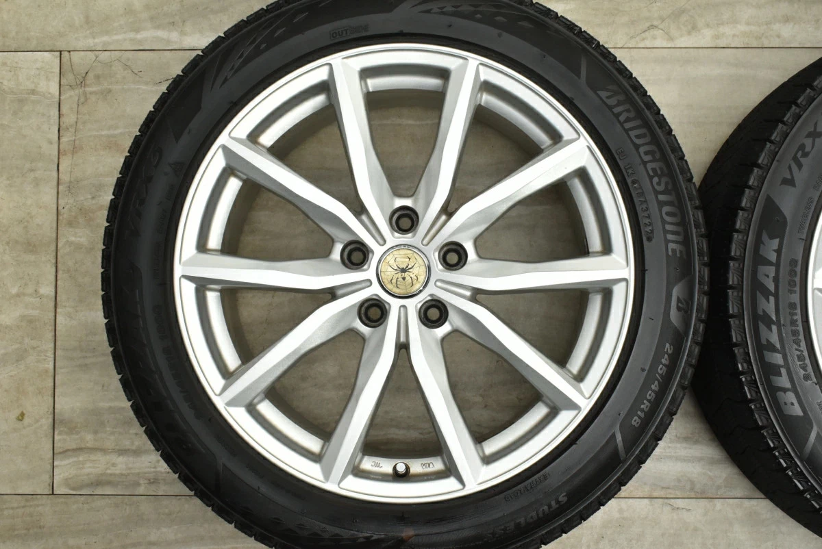 JDM Used 4-Book Wheel Set: 188.0J x 18 +45 PCD 114.3 245/45R18 100Q wi No Tires - Image 4