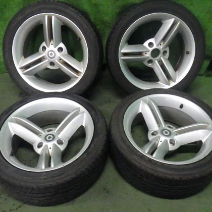 JDM Genuine Smart Roadster 166.5J 7J PCD112 3-lug aluminum wheels and No Tires