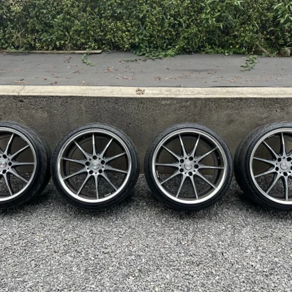 JDM WORK XSA 03C 4-wheel set with ripped tires WORK No Tires