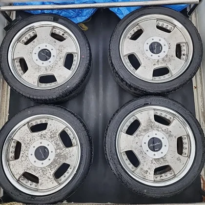 JDM Burimo Work 17-inch Aluminum Wheels and Tires Euroline 4-Book Set No Tires