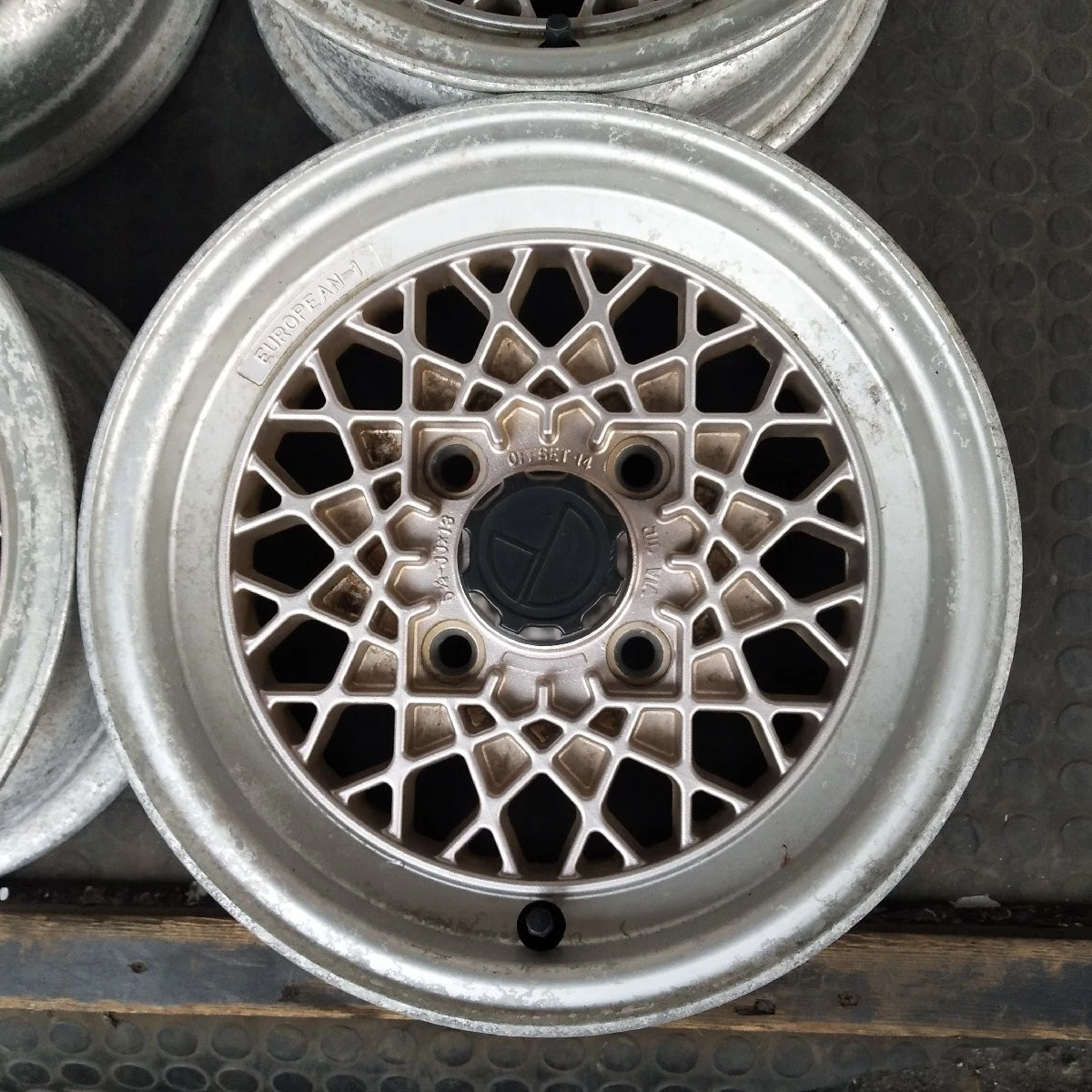 JDM T3-174 4-Book Price 13x5.5J 4x114.3 ET+14 Hub 73 WEDS old car etc. No Tires - Image 5