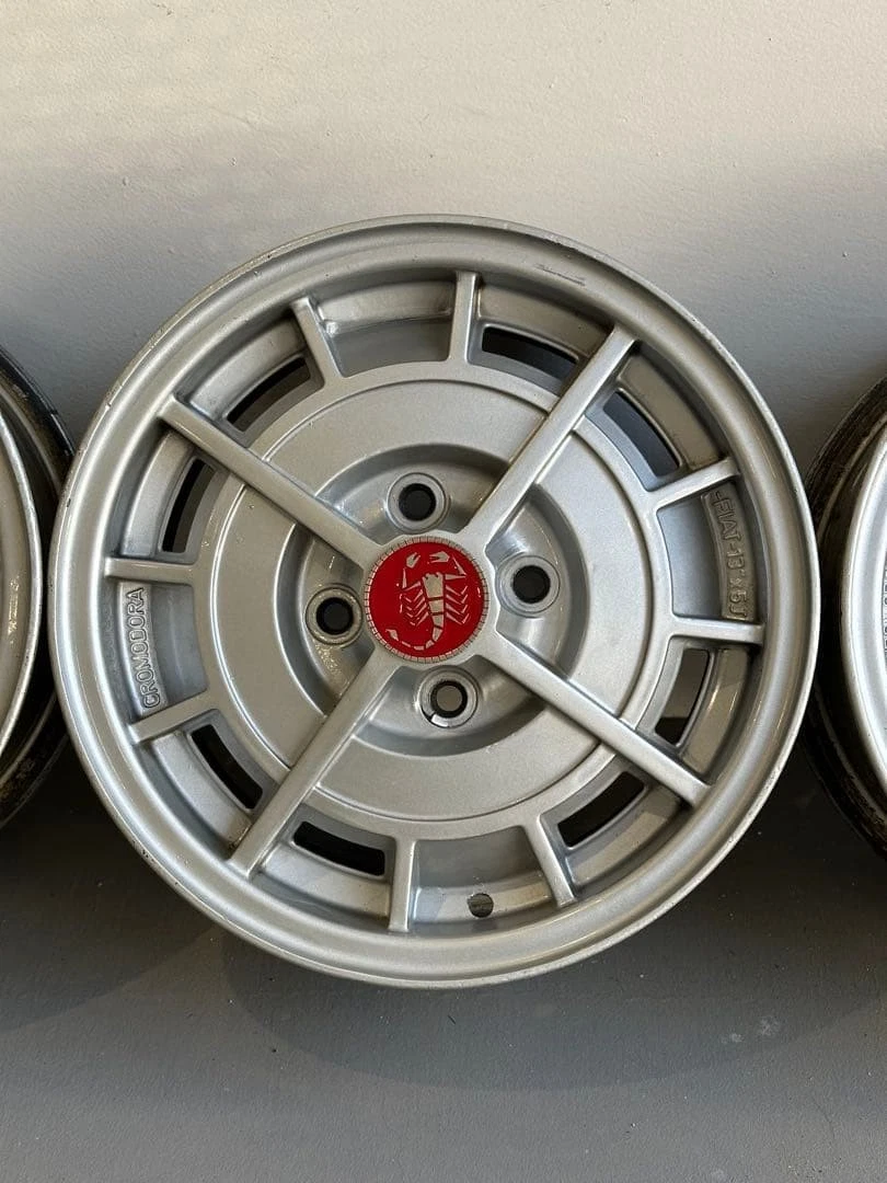 JDM Abarth Black Modra CROMODORA 13x5J wheels 4Book No Tires - Image 5