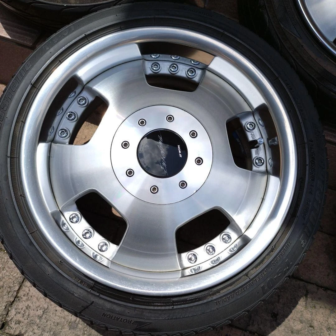 JDM Work Dish Wheels 14 Wheel Set No Tires - Image 2