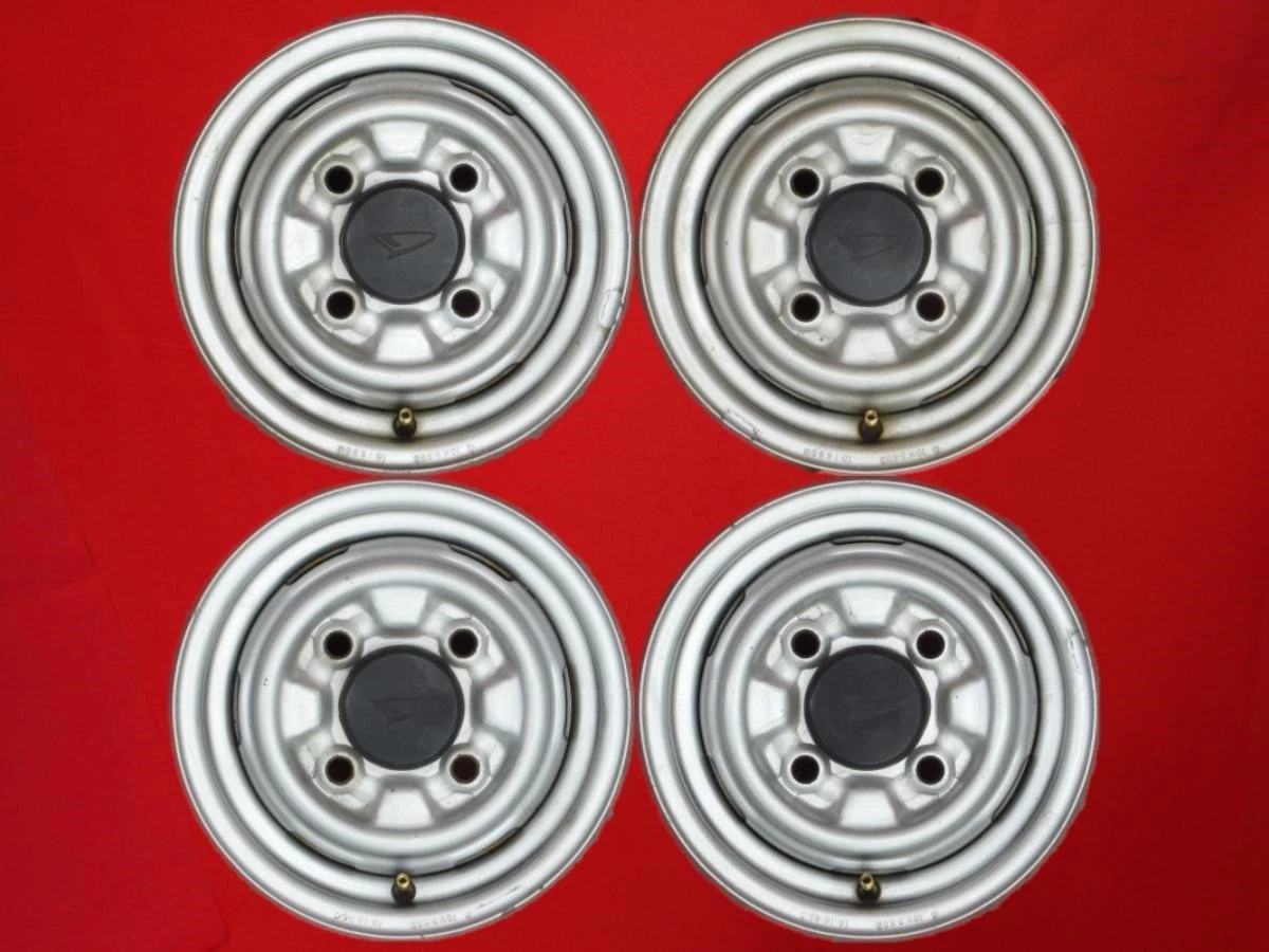 JDM Rare Item 4-Book Set Used Daihatsu Mi-ZII Genuine Steel Iron Wheel No Tires