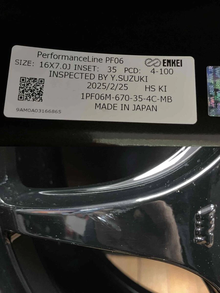 JDM ENKEI PF06 4Wheels No Tire 16x7+35 4x100 Hub67.1 - Image 8