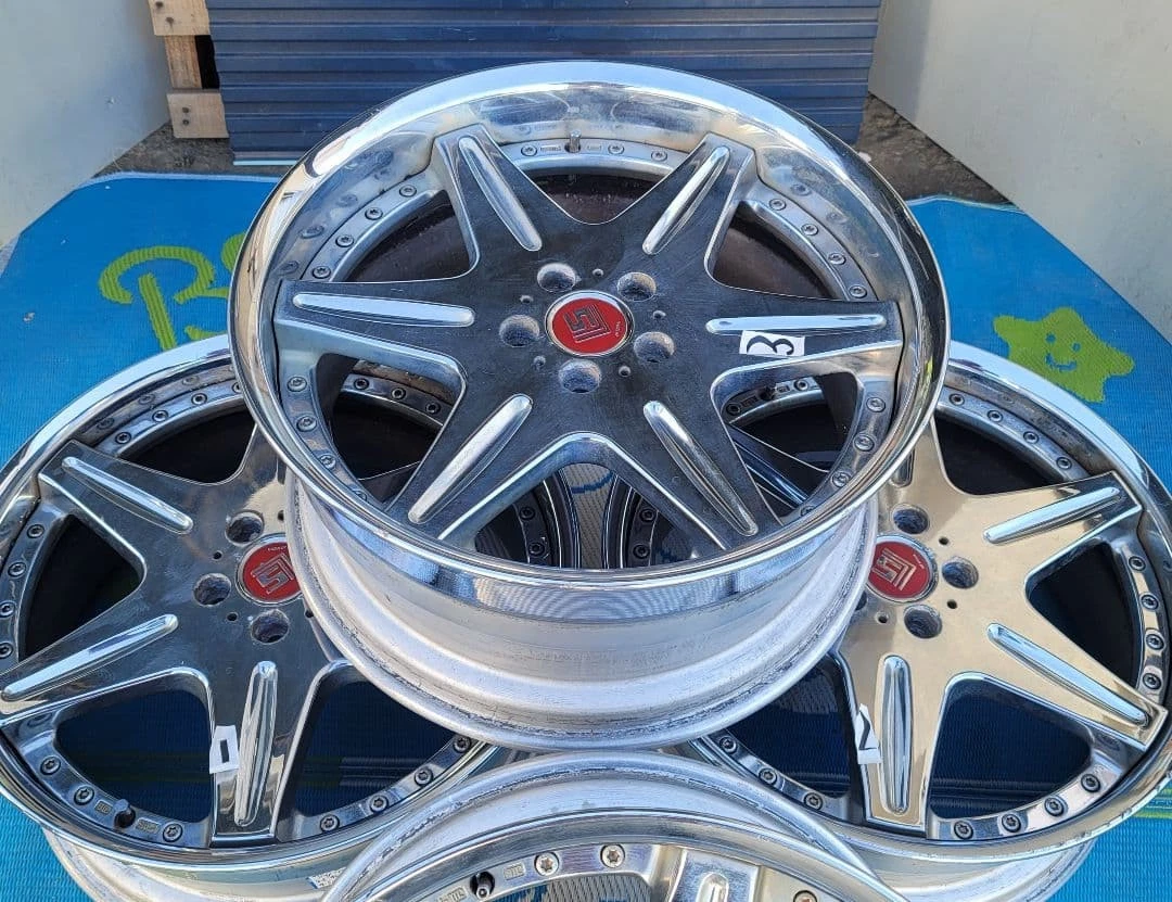 JDM WORK LS406 aluminum wheels 208.5J +38 9.5 No Tires - Image 9