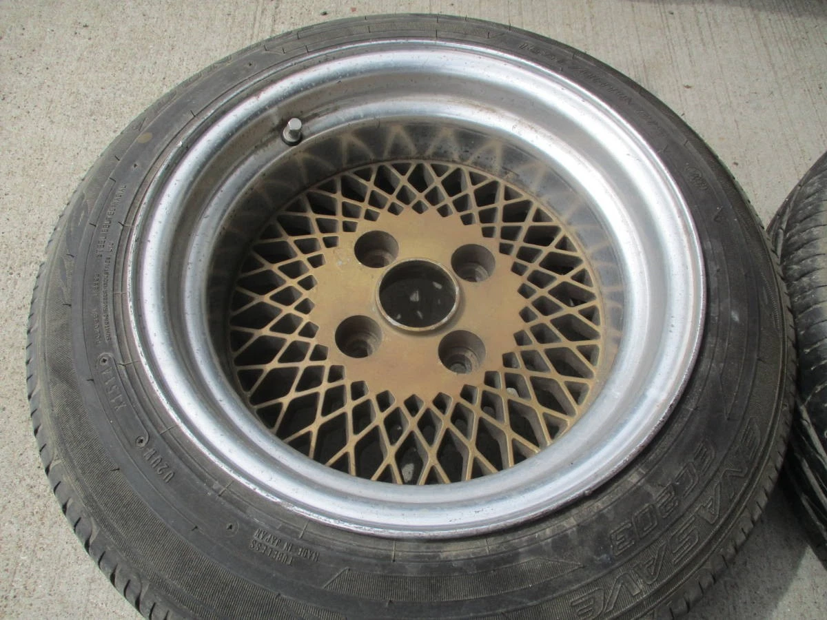 JDM Rare Item Enkei MAG 14in PCD114.3 4-hole 8JJ OFF-10 2Book GX71 Ken No Tires - Image 2