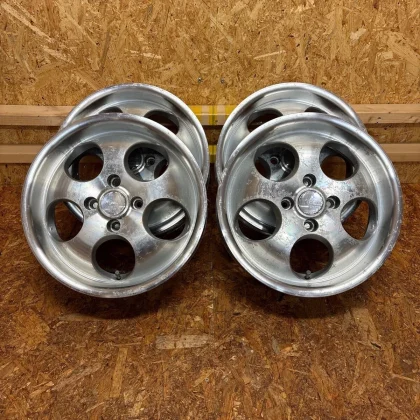 JDM Rare PIAA ROZZA deep rims 15x5J+38 100/4-lug lightweight for Alto No Tires