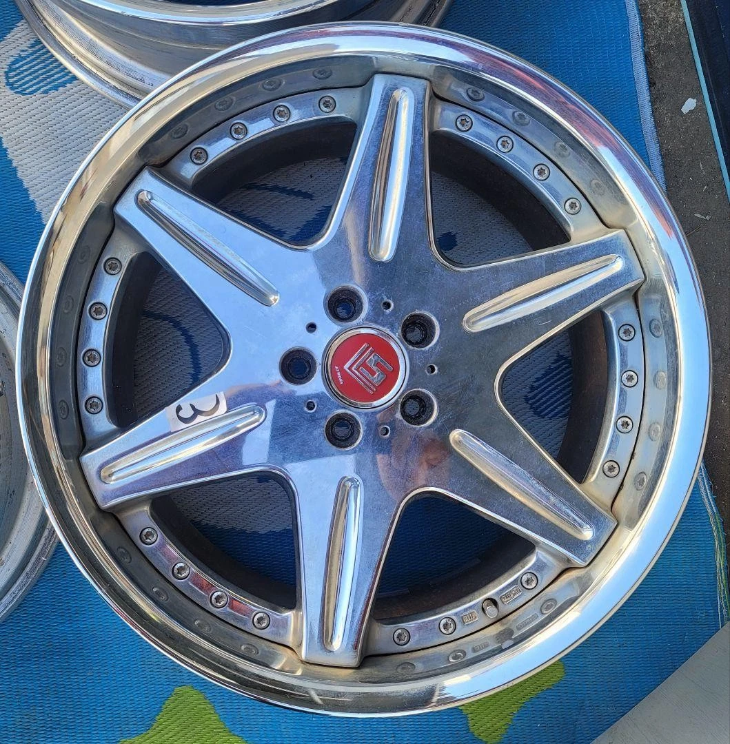 JDM WORK LS406 aluminum wheels 208.5J +38 9.5 No Tires - Image 4