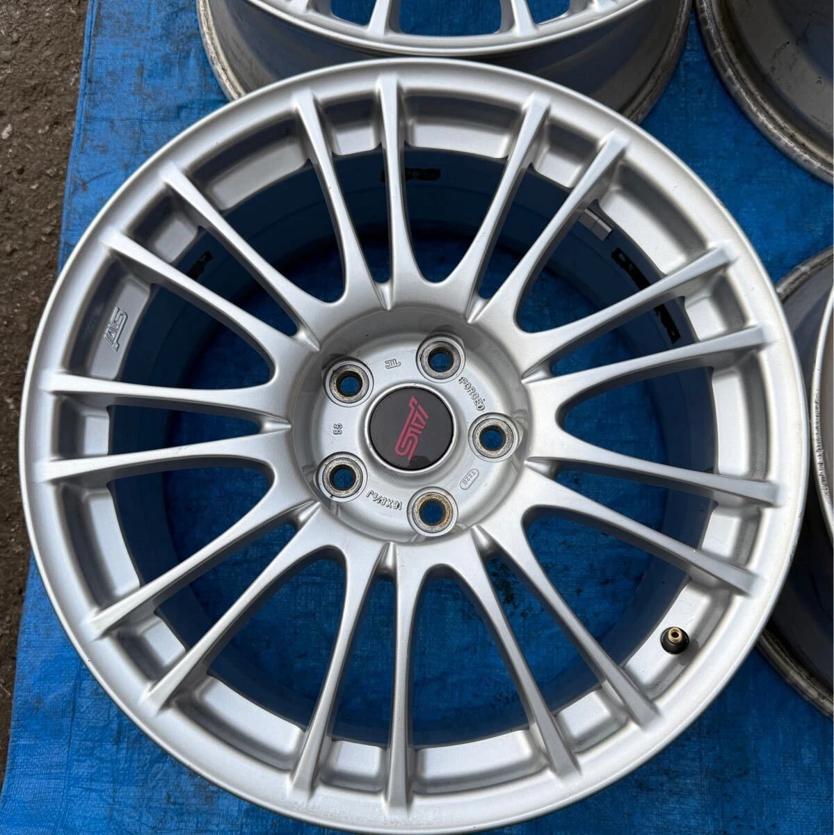 JDM Forging Subaru STI Genuine Option BBS RV739 18 8.5J +55 GVB GVF GR No Tires - Image 3