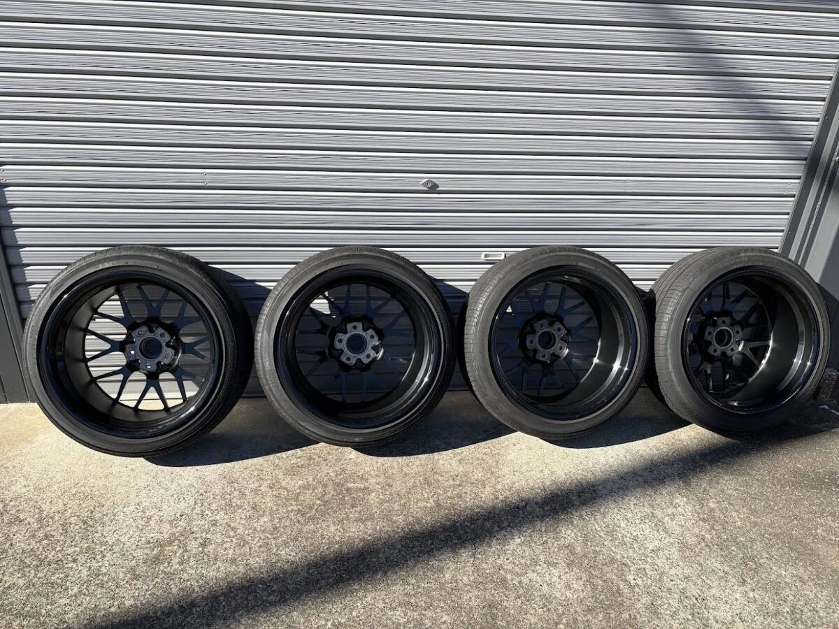 JDM BBS RG-R 8J 9J 4-wheel set no scratches ADVAN db V552 tires 215/45 No Tires - Image 7