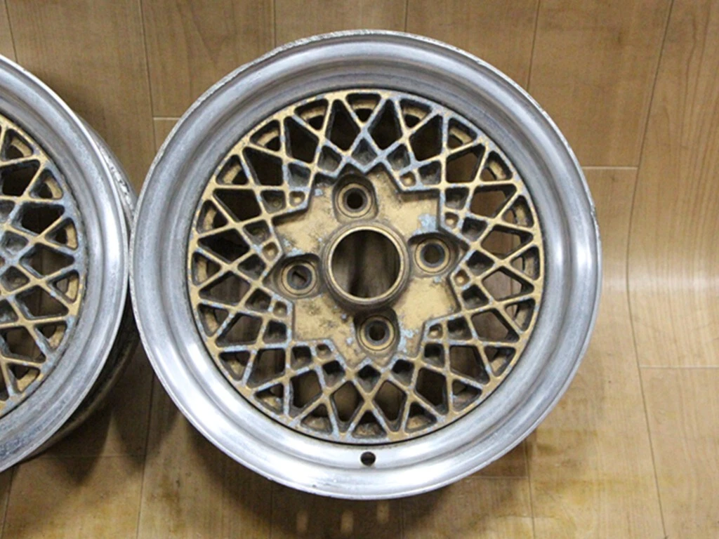 JDM B744 Deep Rim Out of Production Rare Mesh Old Car RAYS VOLK-2 VOLK No Tires - Image 3