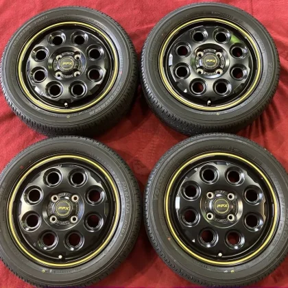 JDM Kyoho AME PPX MIL:8 Semi-Gloss B/K Yellow Line No Tires