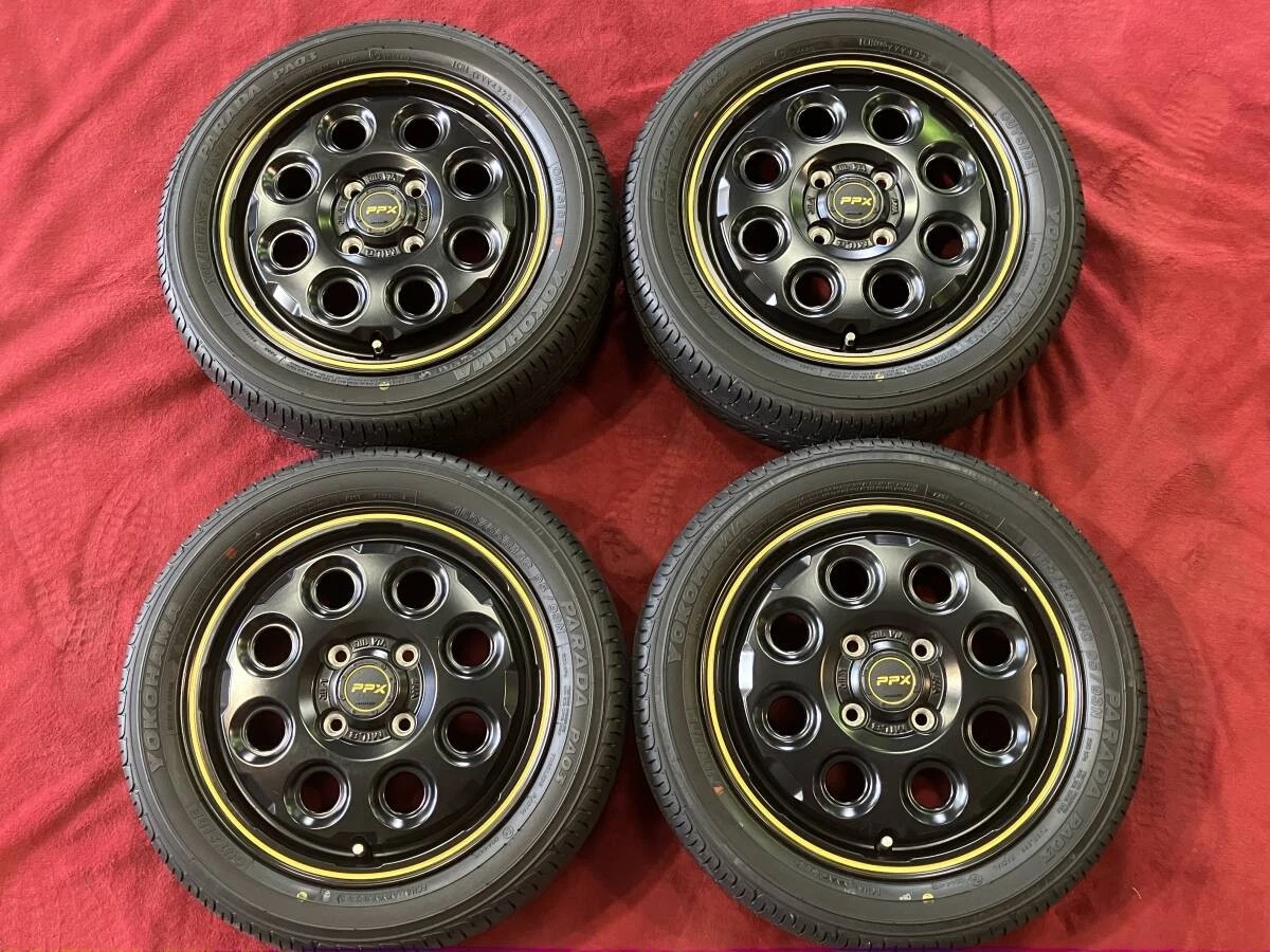 JDM Kyoho AME PPX MIL:8 Semi-Gloss B/K Yellow Line No Tires