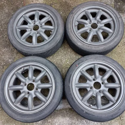 JDM Watanabe 14RBF type PCD100 6J +38 155/55R14 4-Book Set 8-Spoke Wat No Tires