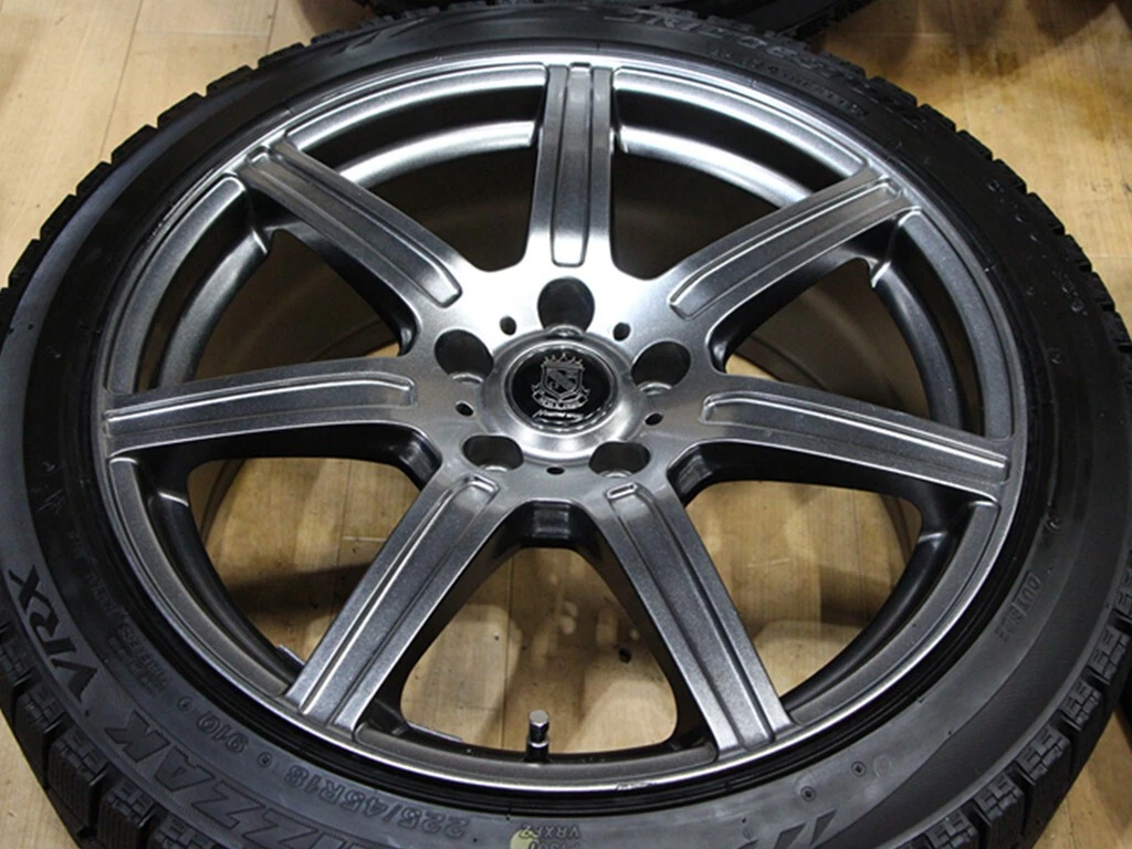 JDM C49 MANARAY SPORT 18X8J+45 PCD114.3 BS Bridgestone BLIZZAK VRX 225 No Tires - Image 4
