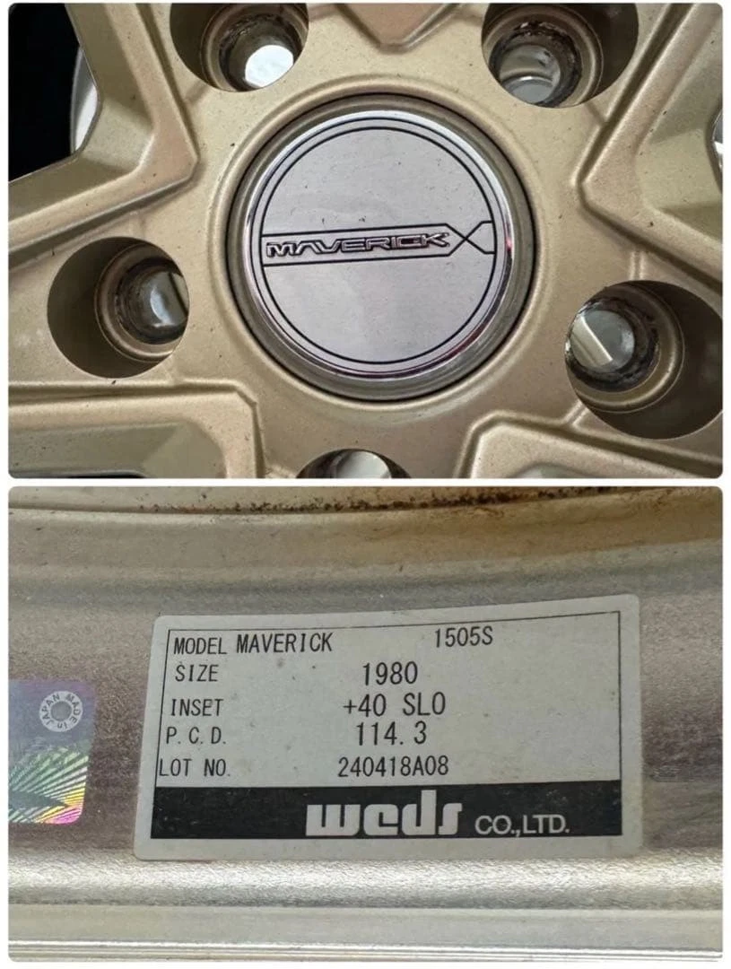 JDM Weds MAVERICK 1505S 198J 225/40R19 4Book No Tires - Image 2