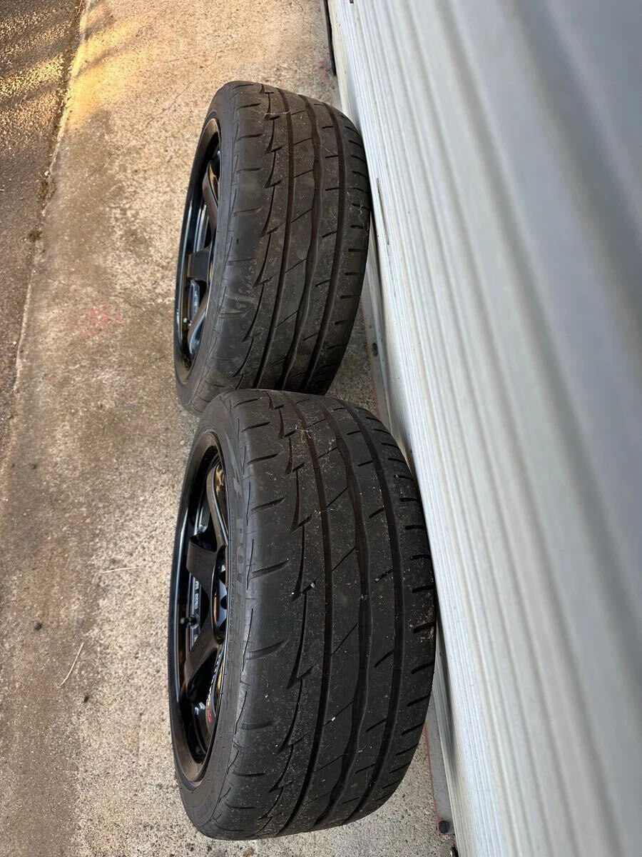 JDM RAYS Nismo LMGT4 2Wheels no tires 18x9+22 5x114.3 Black Good Condition - Image 6