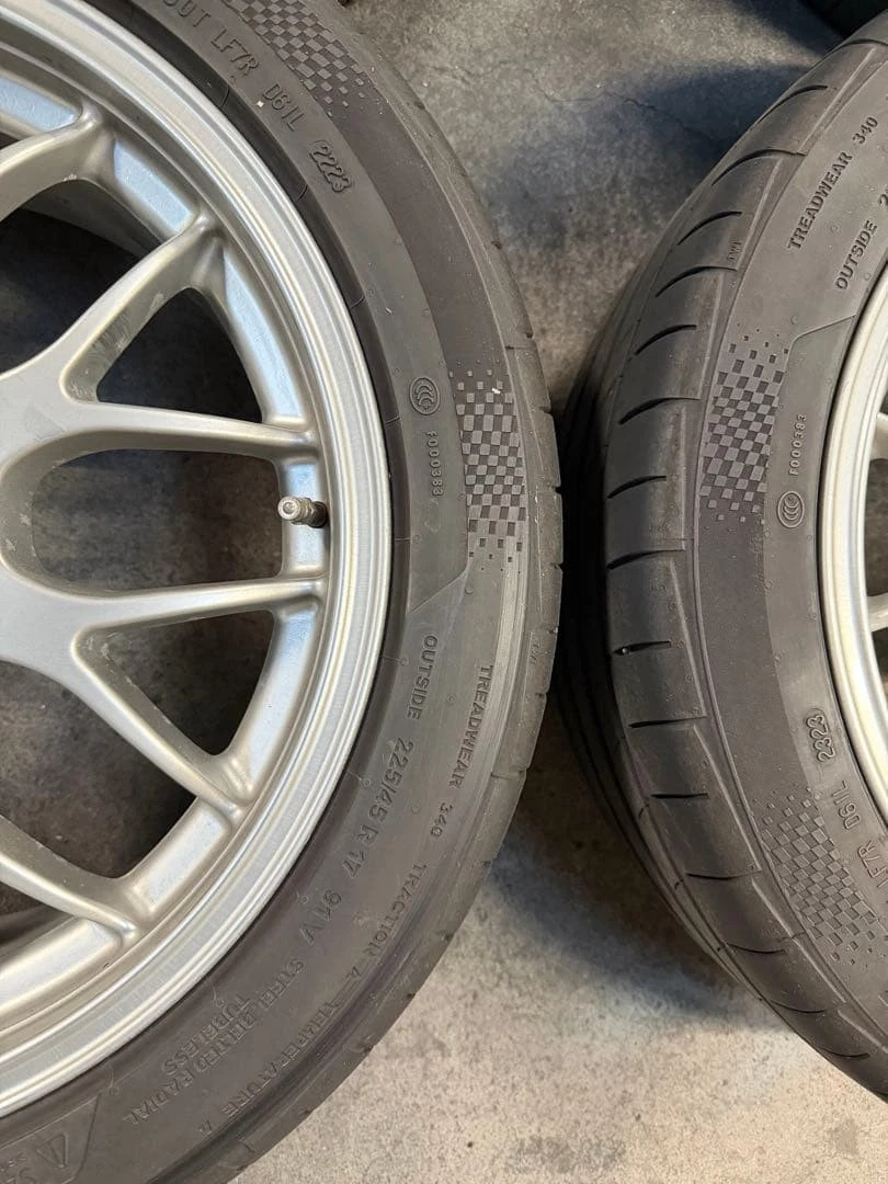 JDM BBS RG-R 17 Wheel Set with Tires No Tires - Image 7