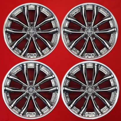 JDM Deep rim F50mm R70mm WEDS Kranze Graben Used wheels 4Book 8.5/9.5J No Tires