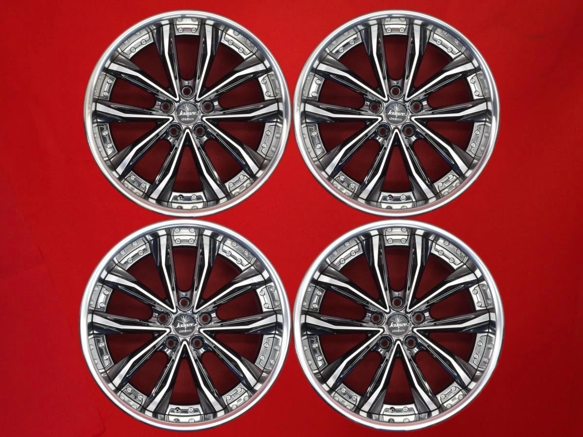 JDM Deep rim F50mm R70mm WEDS Kranze Graben Used wheels 4Book 8.5/9.5J No Tires