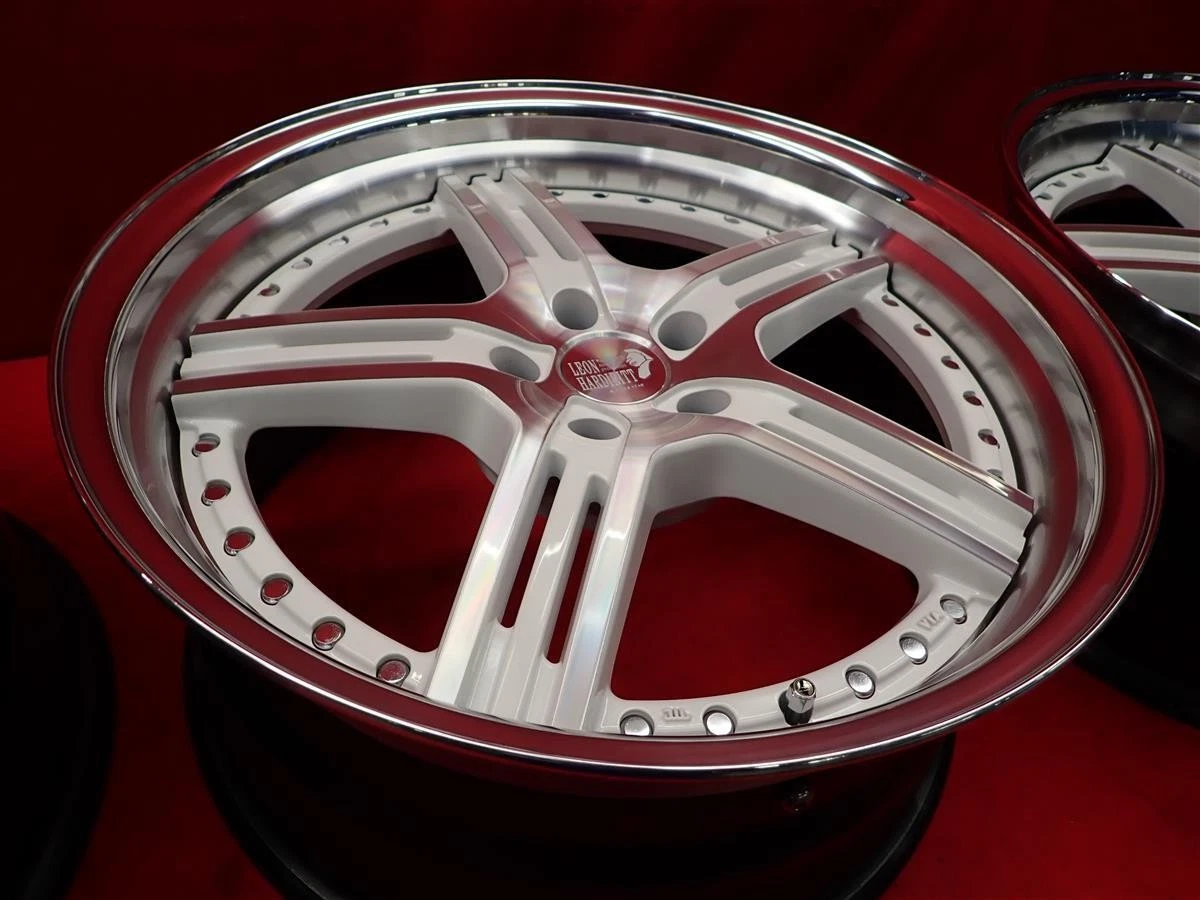 JDM LEON HARDIRITT Rasen 4Wheels no tires 20x9.5+27 10.5+25 5x114.3 Front BBKF - Image 9