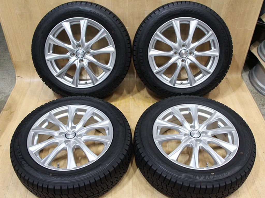 JDM B755 WEDS JOKER 17X6J+40 PCD100 Domestic tires Goodyear ICE NAVI 8 No Tires
