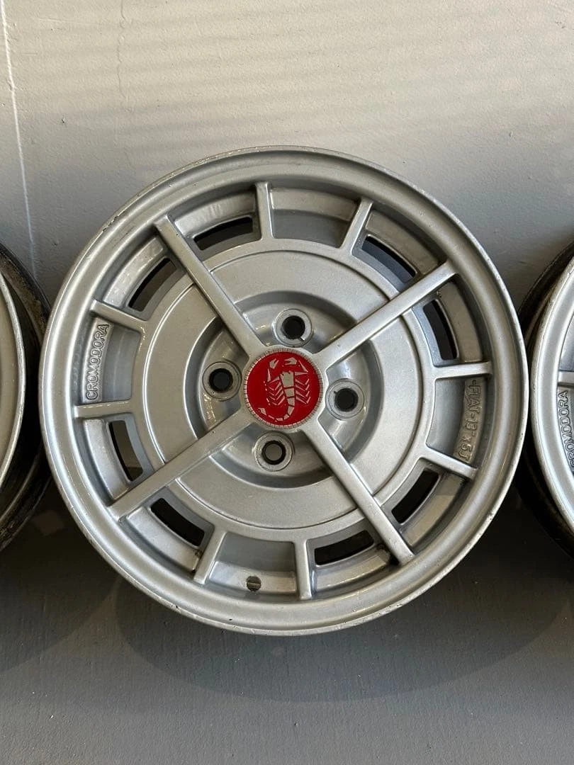 JDM Abarth Black Modra CROMODORA 13x5J wheels 4Book No Tires - Image 4