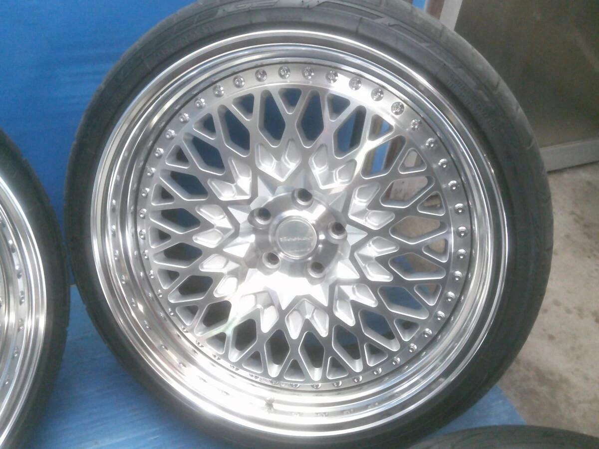 JDM WORK Seeker 20PCD114.3 9J 10J +26/+38 deep rim mesh tensioner Japa No Tires - Image 2