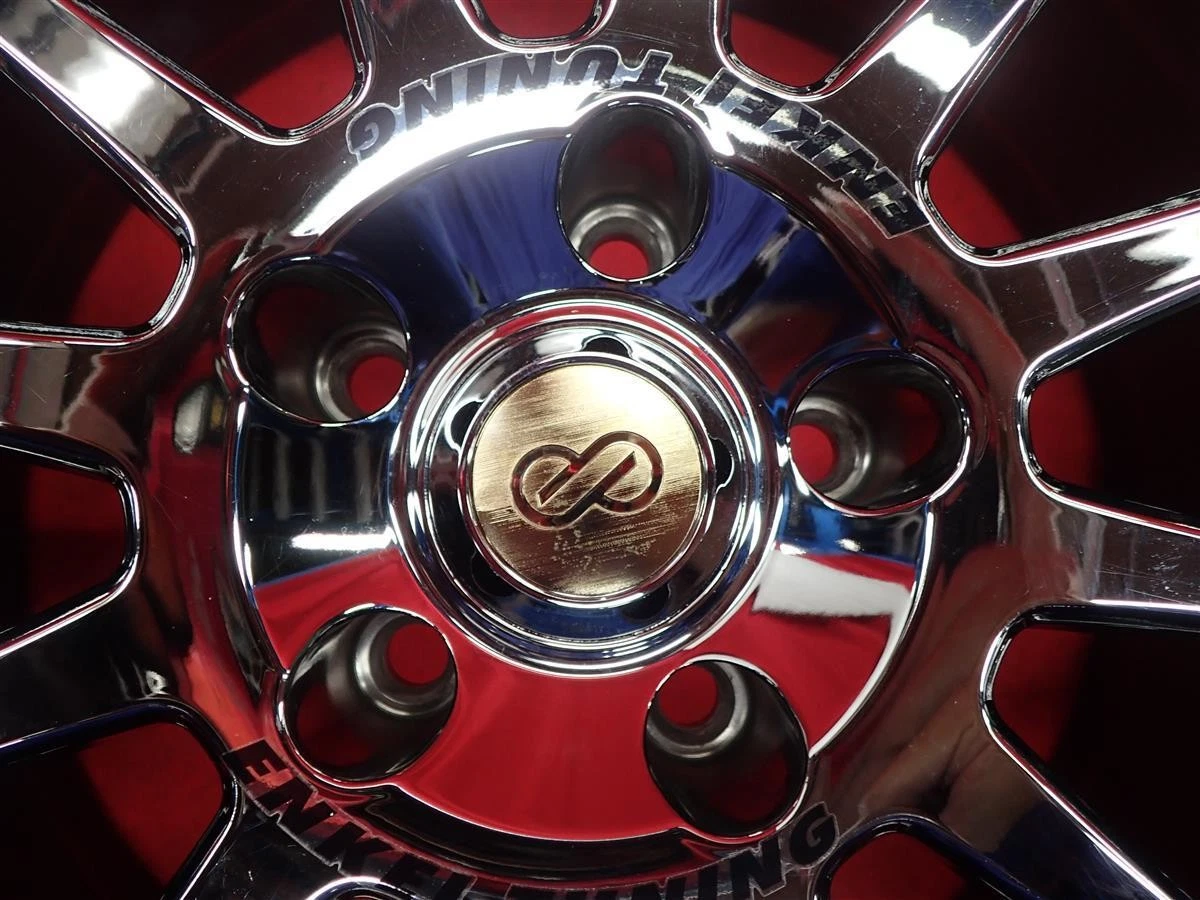 JDM Used ENKEI SC03 wheels 4-wheel 8J 17x114.3 bolt pattern 5x114 bolt No Tires - Image 8