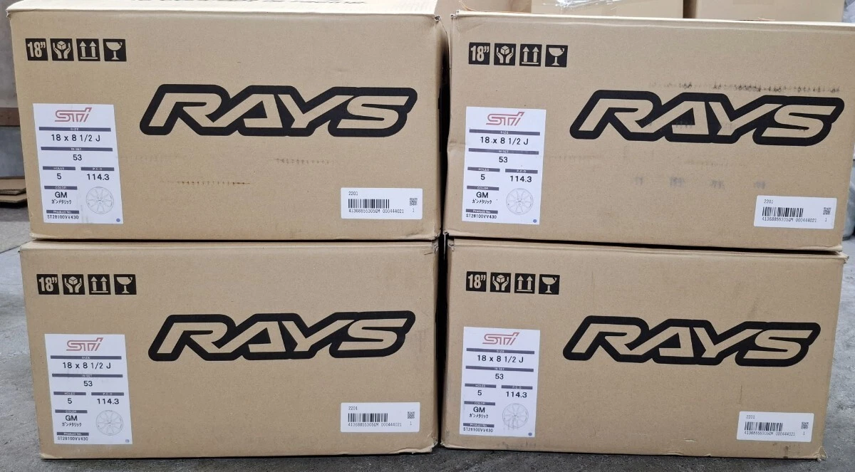 JDM Superb Condition Subaru WRX STI Genuine Optional Rays Wheels 4Book No Tires - Image 9