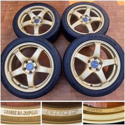JDM Japan-made ENKEI PF05 17 wheels and radial tires 215/45 No Tires