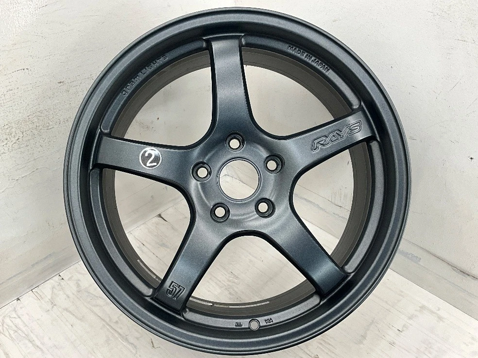 JDM Used 4-Piece Aluminum Wheel Set: 18x7.5J +50 5x114.3 PCD 18RAYS GR No Tires - Image 4