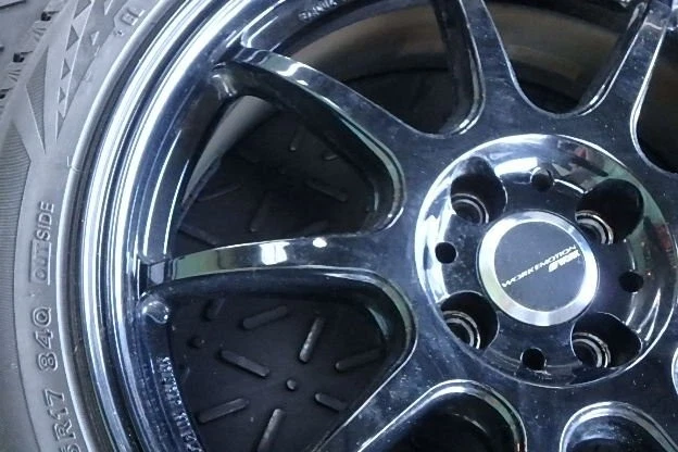 JDM WORK EMOTION D9R BLACK tires with Bridgestone VRX3 205/45R17 tires No Tires - Image 6