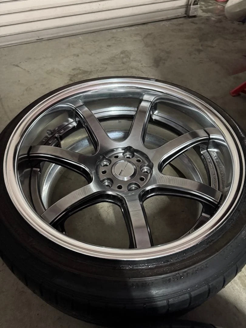 JDM work t7r2p 18 inch 10J No Tires - Image 2