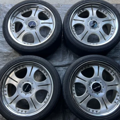 JDM Rare / Work Euroline / 18x8j+25 / 6-lug PCD139.7 / Bridgestone Leg No Tires