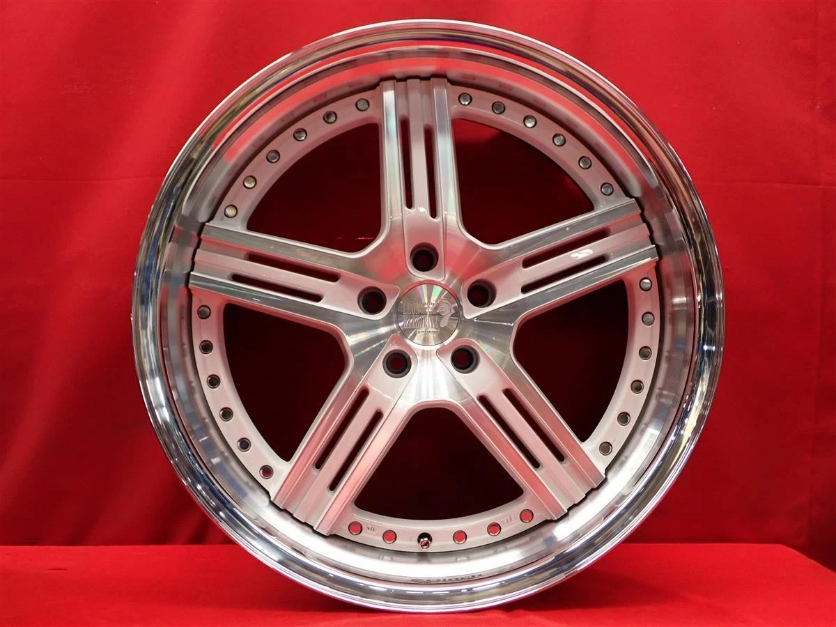 JDM LEON HARDIRITT Rasen 4Wheels no tires 20x9.5+27 10.5+25 5x114.3 Front BBKF - Image 5