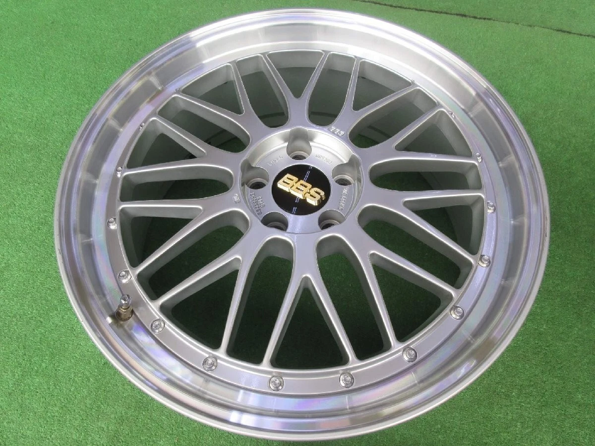 JDM BBS LM 8.5J-20 5H114.3 +43 Diamond silver BBS nut 60mm hub ring in No Tires - Image 5