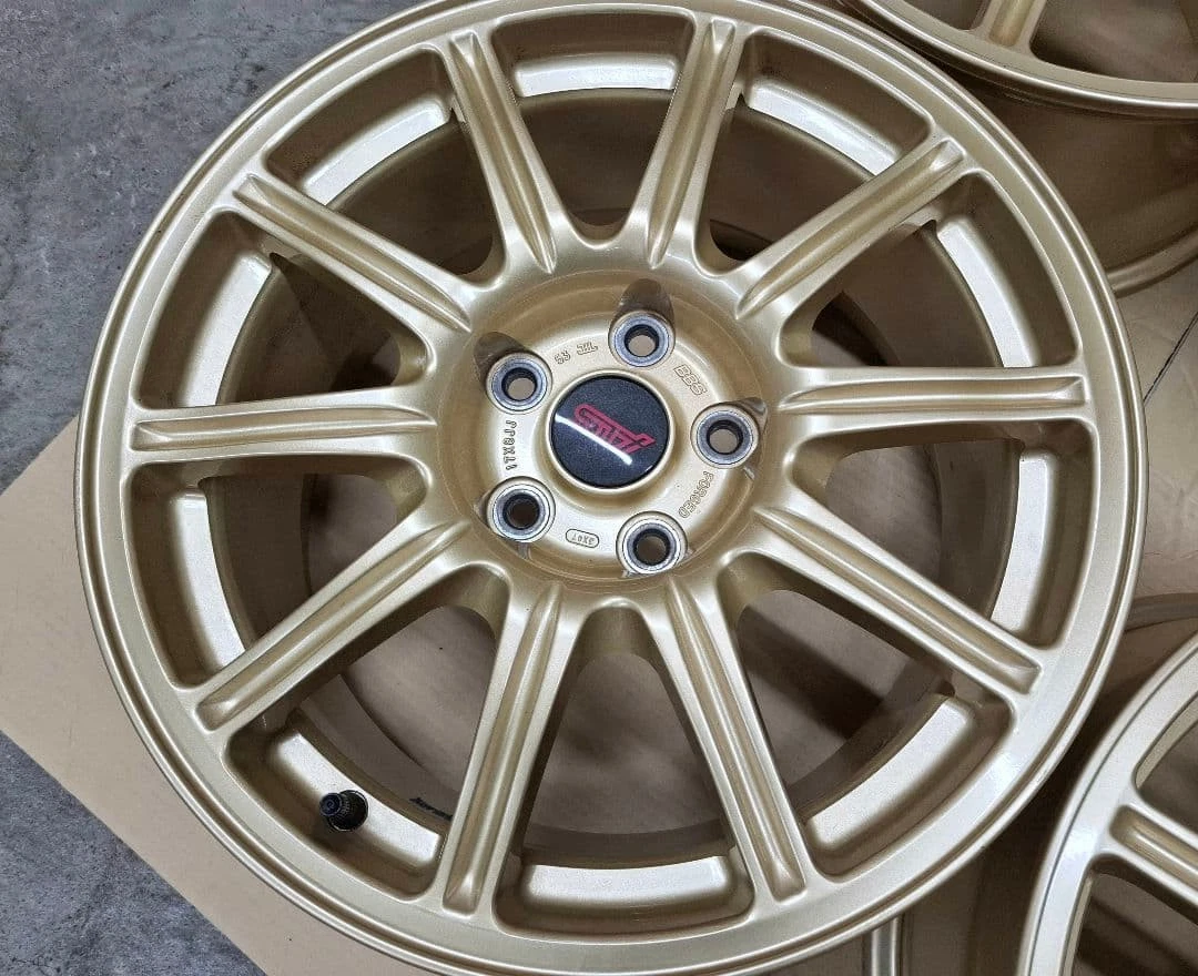 JDM Superb Subaru WRX STI Genuine BBS Wheels 4Book Forging 8.0J No Tires - Image 9