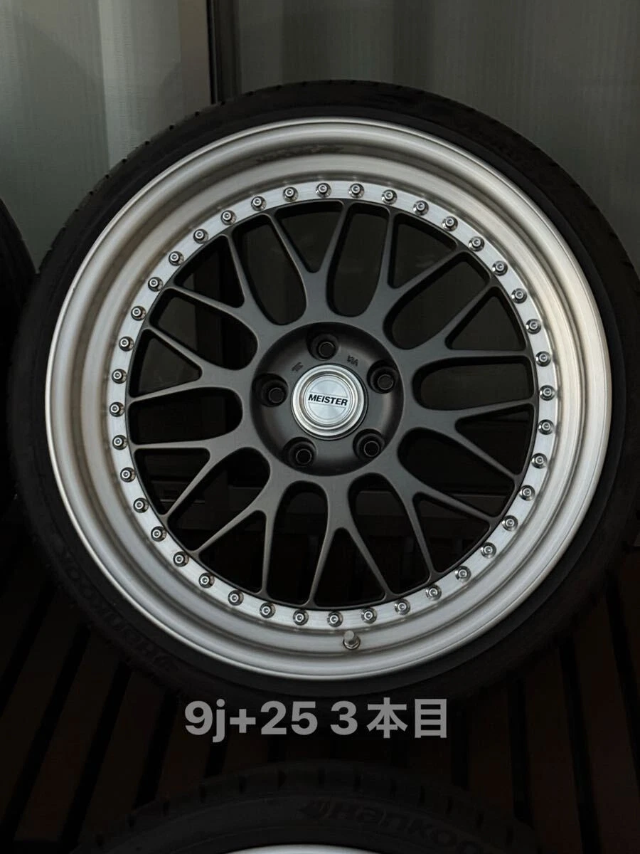 JDM Work Meister M1 199j+25 10j+25 wheels with different front and rea No Tires - Image 4