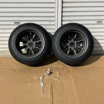 JDM RS Watanabe 15 Wheels 4-Pack Set 9.5J 10.5J PCD114.3 4-Hole Watana No Tires